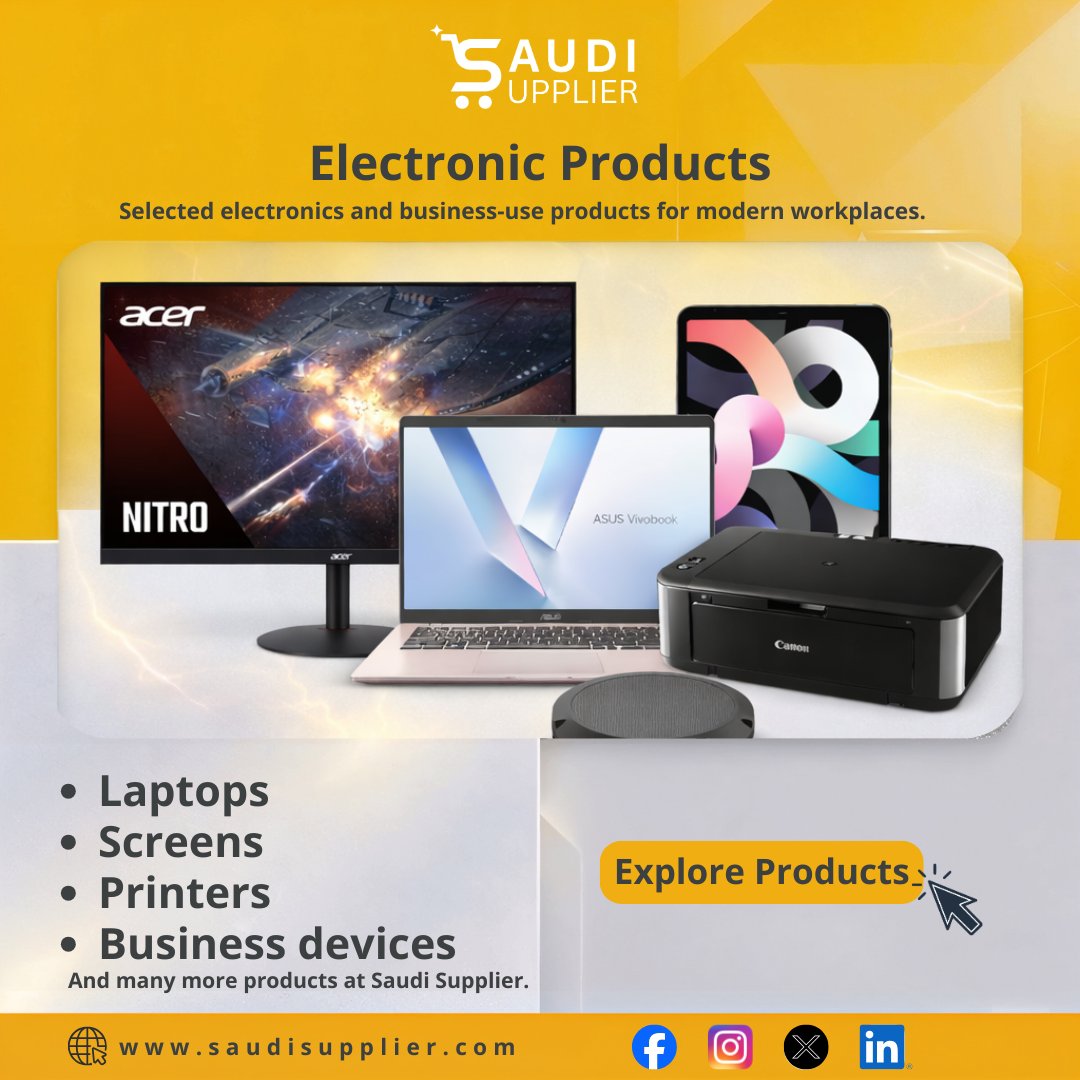 Saudi_Supplier's tweet image. Electronics / Business Use Products

Selected electronics for modern workplaces.

Explore electronics and business-use products that support modern workplace needs and operations.

#SaudiSupplier #Electronics #BusinessUseProducts #KSA