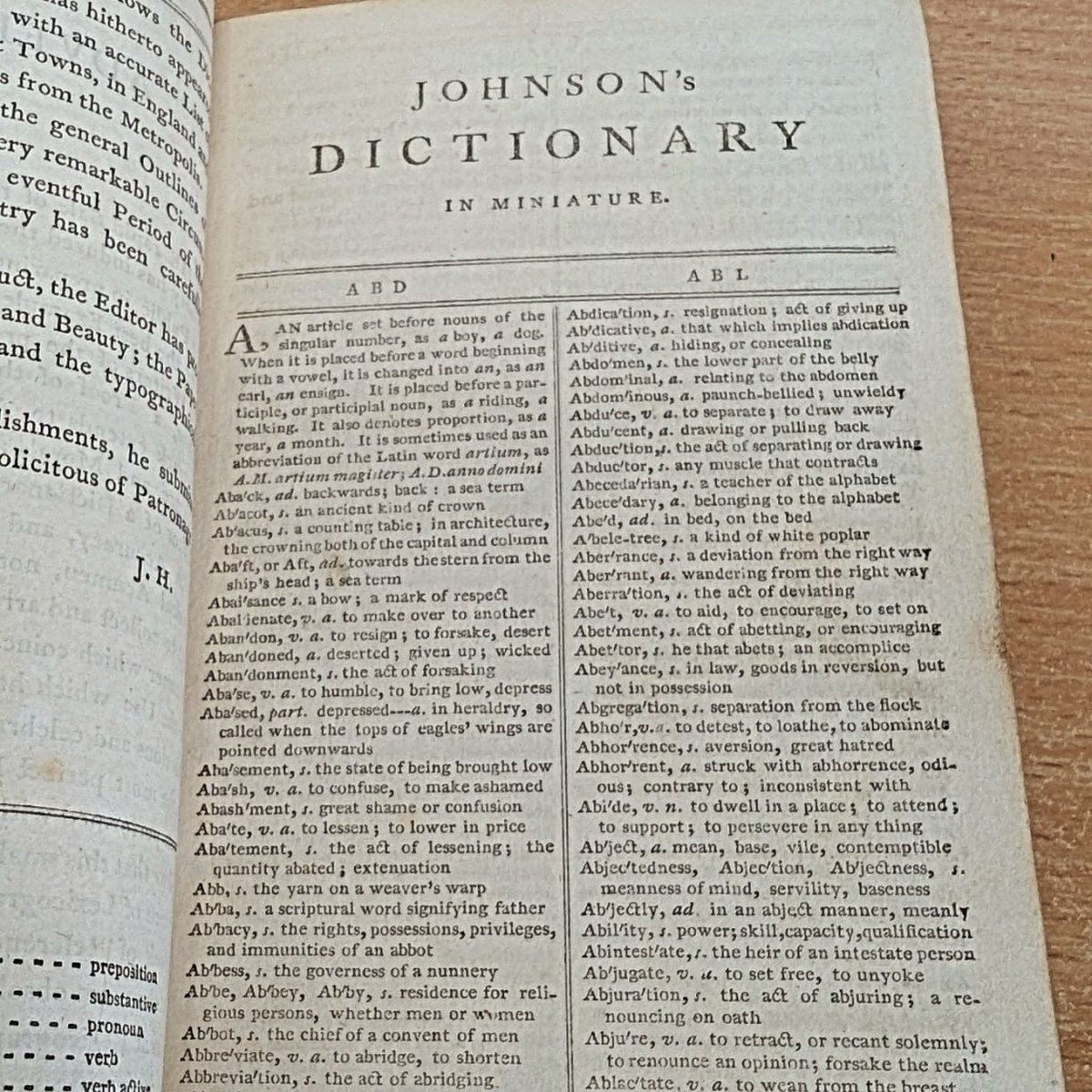 AnybookLtd's tweet photo. In 1755, Samuel Johnson's 'A Dictionary of the English Language' was published. It took seven years to complete (after Johnson claimed he could do it in three!) and we are lucky enough to have the miniature 9th edition available with a handwritten gift note inside 📚 https://t.co/tEtanWAxlx