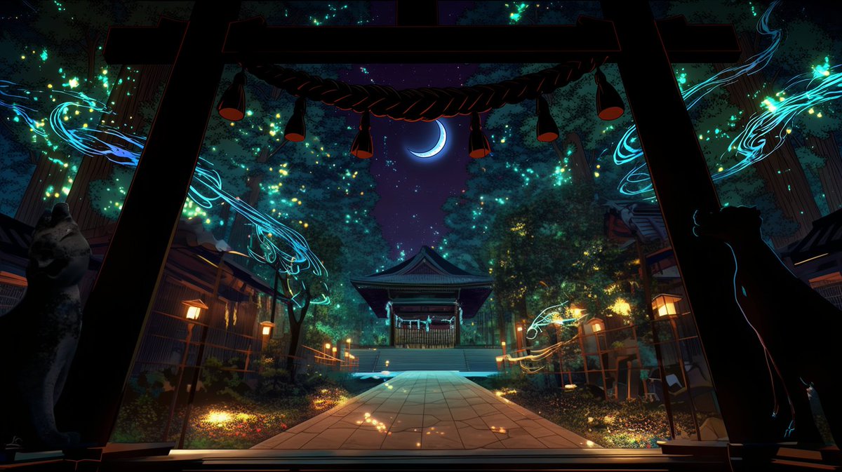 sozaiya_create's tweet photo. 🤍背景無料配布｜16:9

「闇夜に現れる隔離世の神社」

サムネ・配信・TRPG等にぜひどうぞ！
使用報告不要です♡

#まいにちなちゃフリ素 #フリー素材 #背景素材
🤍利用規約：https://t.co/OaLZsGar8F https://t.co/aXESuAndaI