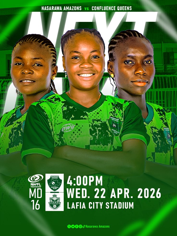 amazons_fc's tweet photo. π’ π‘ππ«π§ π ππ§ππ βͺοΈ
The Maximum or nothing!
#NWFL26 #NWFLPremiership26 #WeAreThePrideOfNasarawa #WeAreTheLafiaLandladies #NASCON https://t.co/6jH4ihxtnr