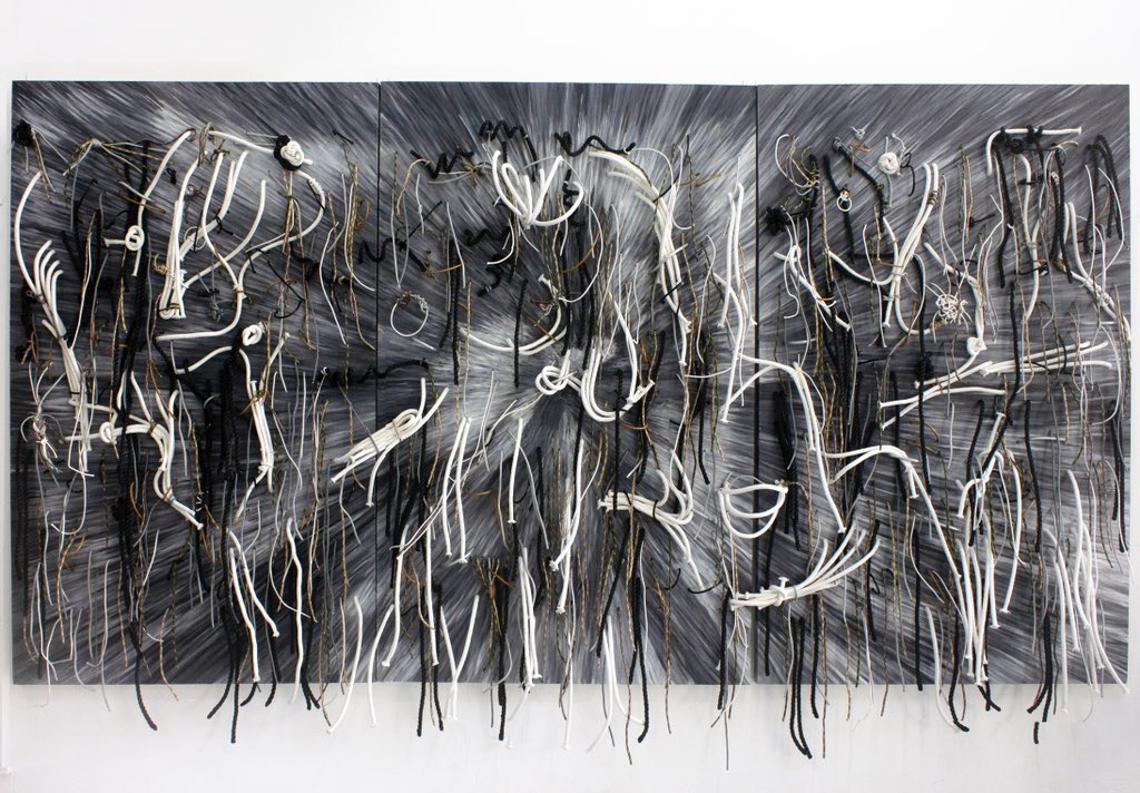 CongJiquan's tweet photo. Strings positioned by π, viewers’ free touches keep the artwork perpetually in a superposition, mapping true randomness and free will. https://t.co/TE12vNzcBx