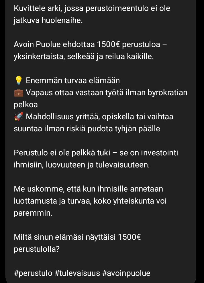 Avoin Puolue tweet media