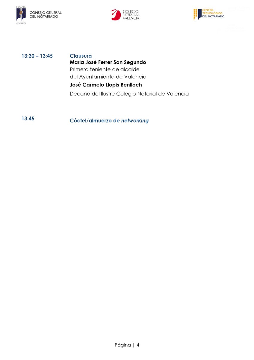 Últimos días para inscribirse a las III Jornadas Tecnológicas de <a href="/Notarios_ES/">Notarios de España</a> que acoge el <a href="/ColNotVal/">Colegio Notarial Valencia</a> el lunes, 27 de abril, y que también podrán seguirse por streaming 💻👥
📊Este año analizaremos el valor del dato con expertos como el presidente de la <a href="/AEPD_es/">Agencia Española de Protección de Datos</a> , Lorenzo Cotino