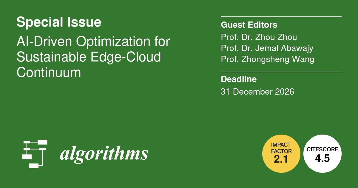 Algorithms MDPI tweet media