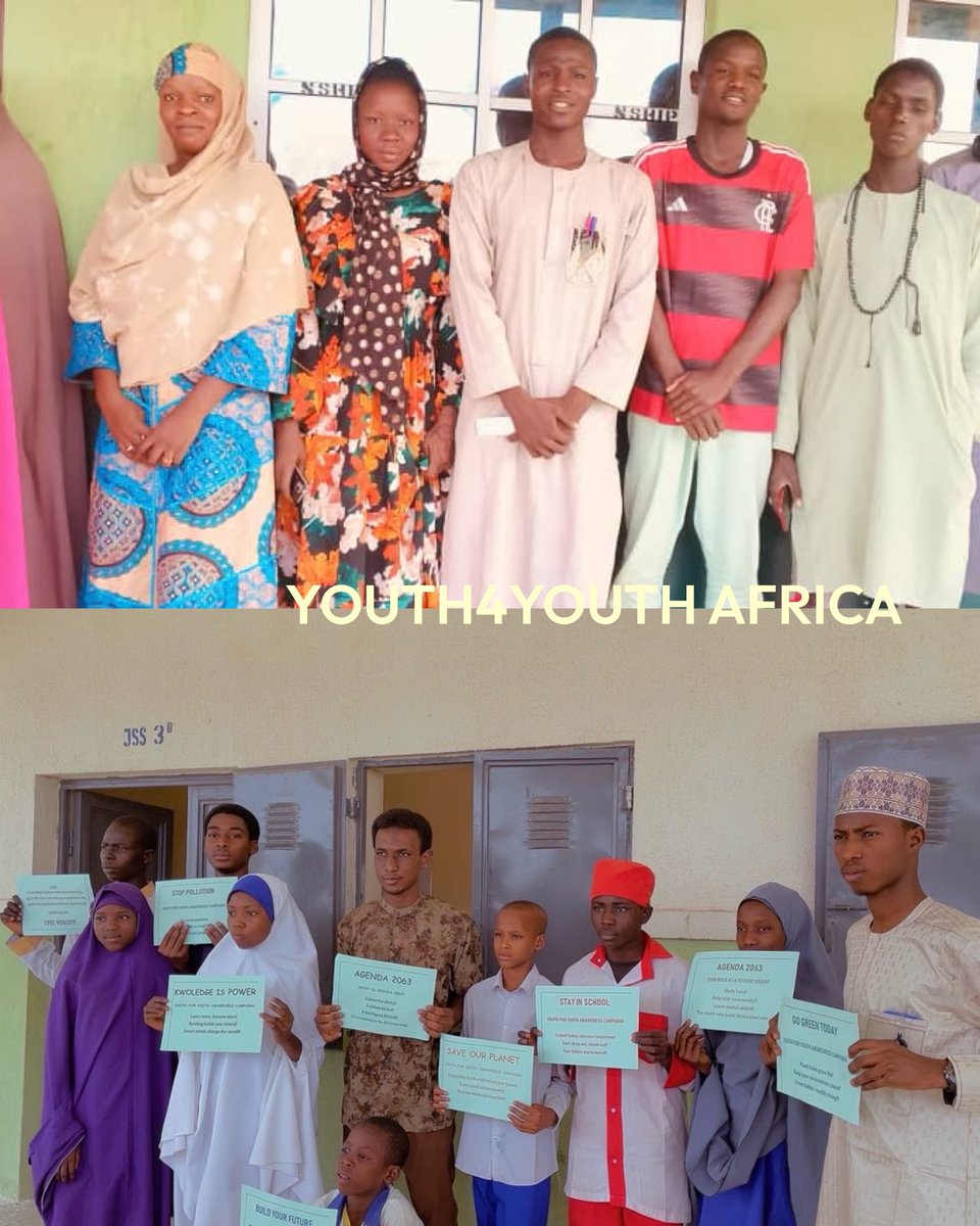 youth4youthAfri's tweet photo. After receiving direct training from the @_AfricanUnion on Agenda 2063, our  fellows carried The 2063 Project into schools and communities across Nigeria, reaching 160+ young people . 

At Youth4Youth Africa we train youth. We trust them to lead. #AfricanUnion #youth4youthafrica https://t.co/Lv8v5w4yGA