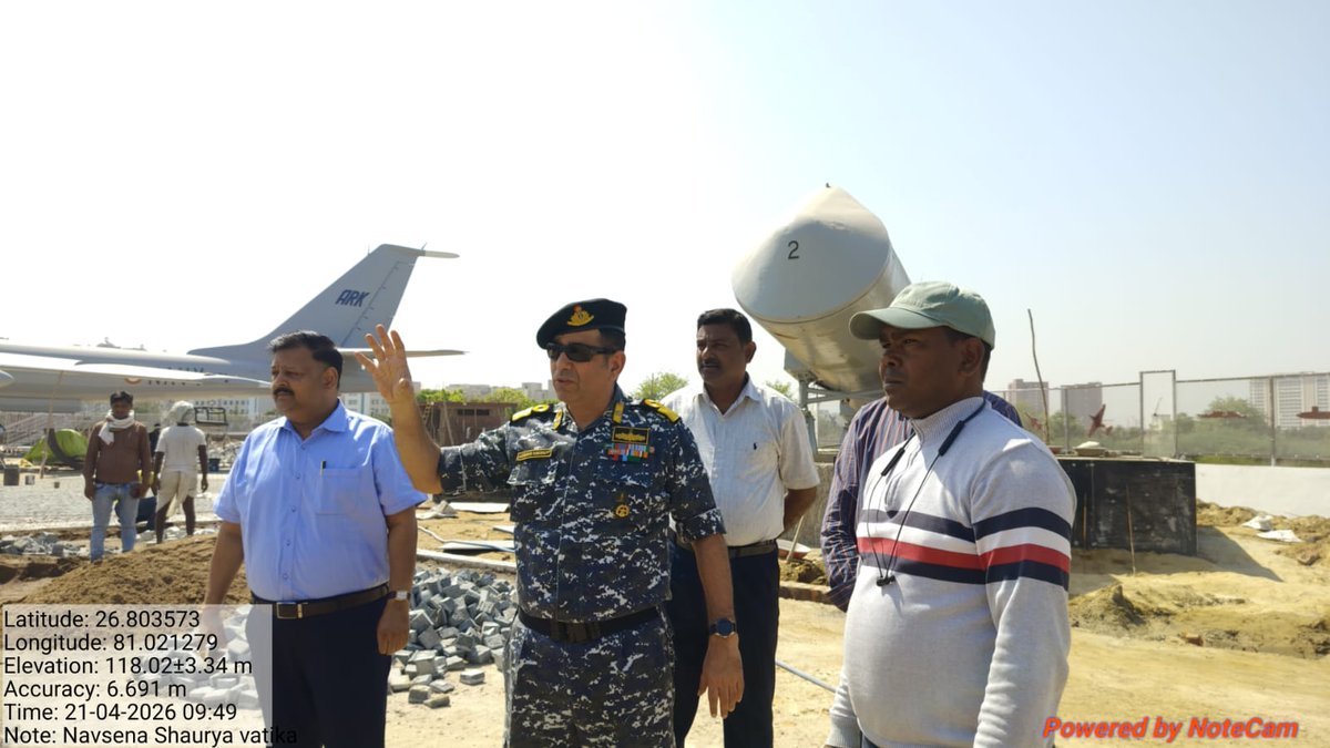 ProjectsLucknow's tweet image. यूपी प्रोजेक्ट्स कॉर्पोरेशन लि० के वरिष्ठ अधिकारियों, कॉमोडोर आशीष खन्ना जी तथा वेंकटेश जी द्वारा नौसेना शौर्य संग्रहालय एवं नौसेना वाटिका के कार्यों का निरीक्षण किया गया।
#Quality #transparency #Timeline 
@myogiadityanath
@swatantrabjp