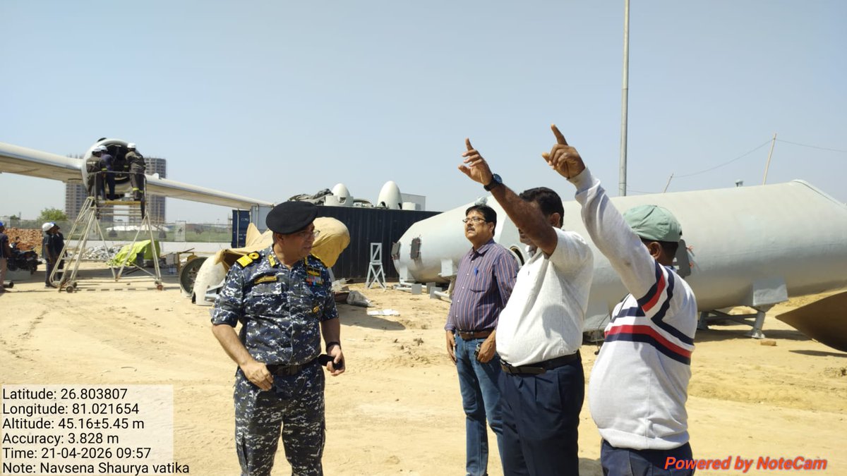 ProjectsLucknow's tweet image. यूपी प्रोजेक्ट्स कॉर्पोरेशन लि० के वरिष्ठ अधिकारियों, कॉमोडोर आशीष खन्ना जी तथा वेंकटेश जी द्वारा नौसेना शौर्य संग्रहालय एवं नौसेना वाटिका के कार्यों का निरीक्षण किया गया।
#Quality #transparency #Timeline 
@myogiadityanath
@swatantrabjp