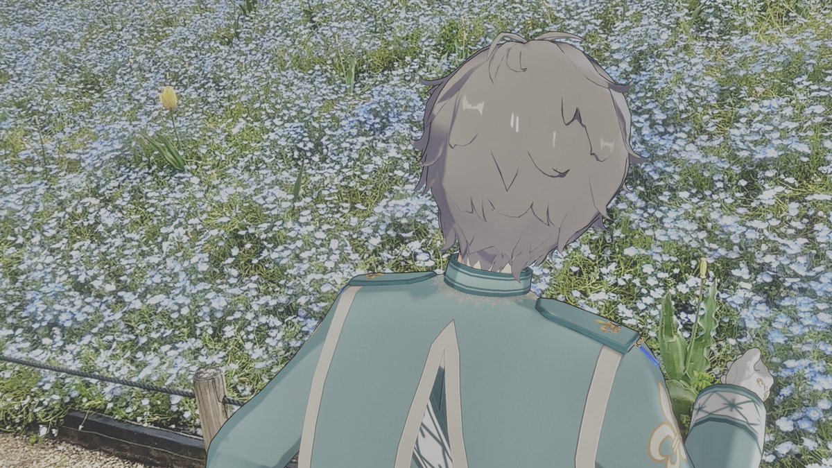 お花を見てる君がかわいいよ♪