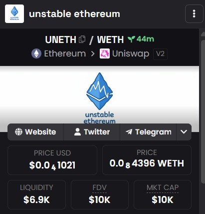 UNSTABLE ETHEREUM tweet media