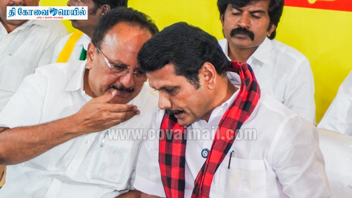 CovaiMail's tweet image. திராவிட மாடல் அரசு 2.0 ஆட்சியில், ரூ.1 லட்சம் கோடியில் கோவை மாவட்டத்திற்கான வளர்ச்சி திட்ட அறிவிப்புகளை தெற்கு தொகுதி திமுக வேட்பாளர் செந்தில் பாலாஜி இன்று வெளியிட்டார். உடன், கணபதி ராஜ்குமார் எம்.பி, வடக்கு தொகுதி வேட்பாளர் துரை.செந்தமிழ் செல்வன்.
#TheCovaiMail #SenthilBalaji