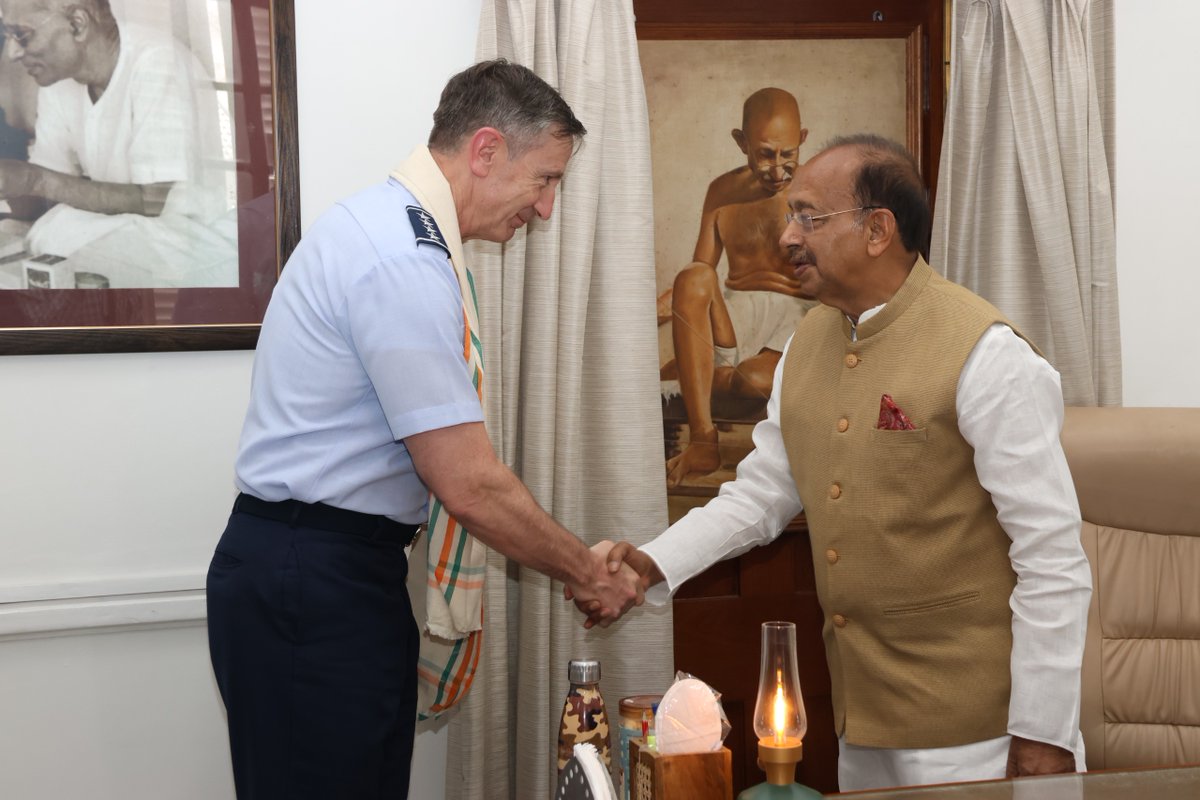 VijayGoelBJP's tweet image. Welcomed Gen Kevin B. Schneider &amp;amp; delegation at Gandhi Smriti on 21 April 2026. Presented the Gandhi Charkha as a symbol of peace and heritage. 

Paid tribute to Mahatma Gandhi at the Martyr’s Column, honoring truth, non-violence and unity.

#IndiaUSRelations @IAF_MCC @usairforce
