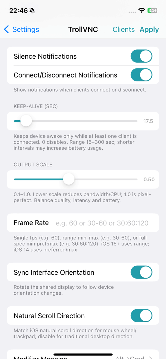 TweakUpdates's tweet photo. Updated: TrollVNC JB 3.2-272 [Tweaks]

TrollVNC is a VNC server for iOS devices...

Architecture: iOS
Repository: Havoc #jailbreak

https://t.co/kNRQsRFYnu https://t.co/UXlAw4FZHP