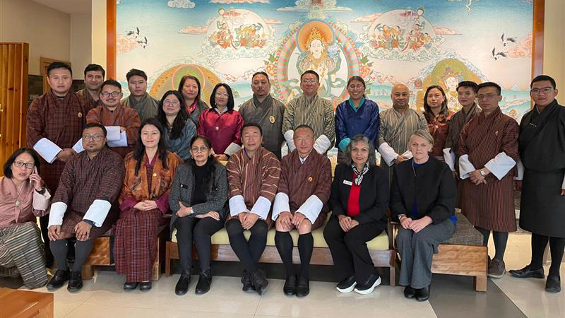 GriffithIDU's tweet photo. Participants in the @AustraliaAwards Short Course on Building Capacity in Higher Education Regulation and Quality Assurance (Bhutan), delivered by @Griffith_Uni, have gathered in Bhutan for their final workshop.
 @AusHCIndia @AusDHCIndia @DFAT https://t.co/axbG4PIiUj