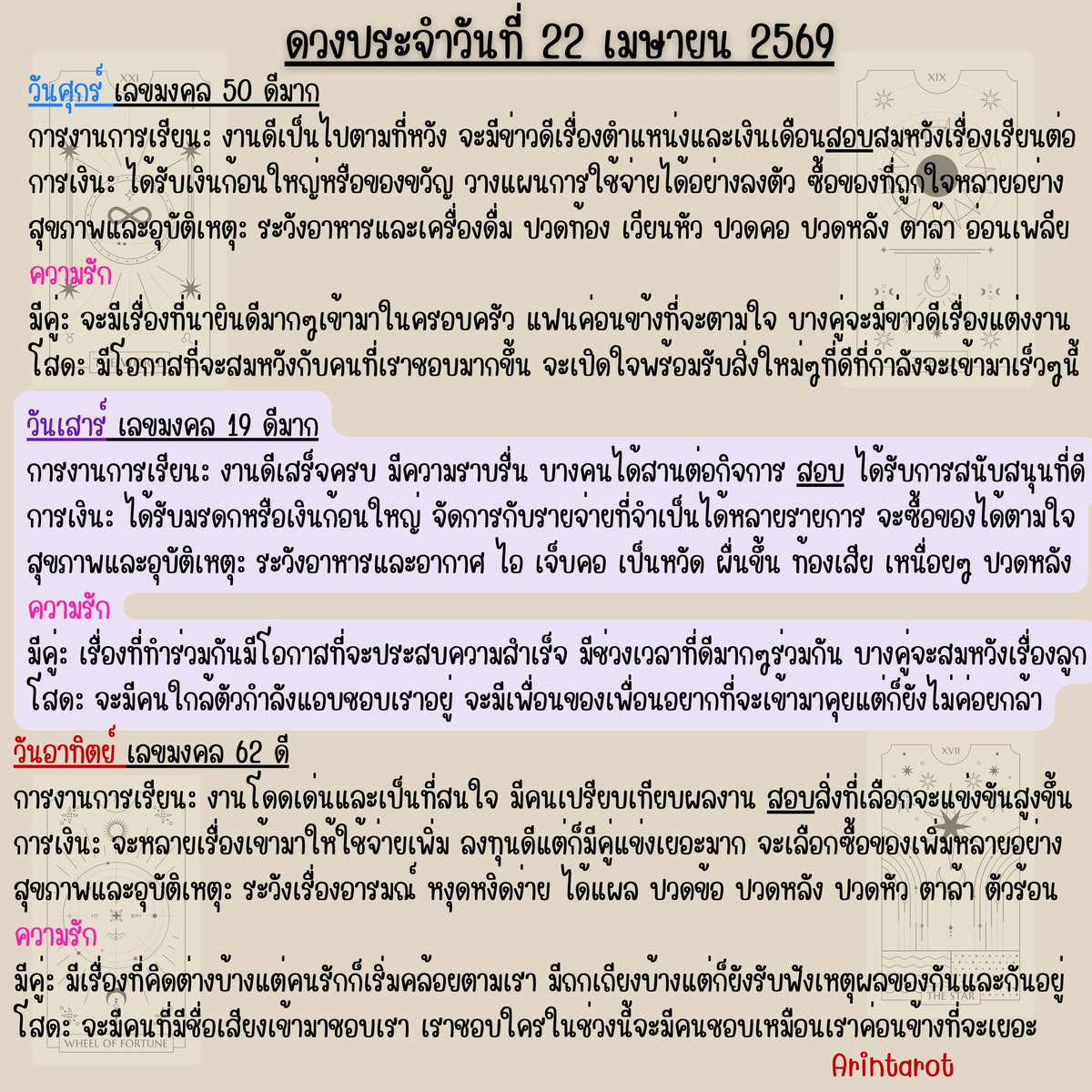 อรินทร์ ไพ่ยิปซี tweet media