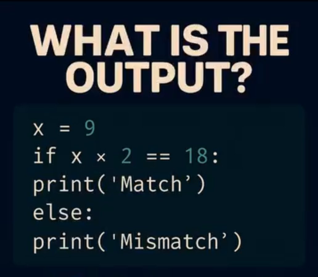 Python_Dv's tweet image. 🤔🚀 Comment your answer 👇👍⚡

#python #programming #codinglife #developers #pythonquiz #codingquiz #codingchallenge #100DaysOfCode