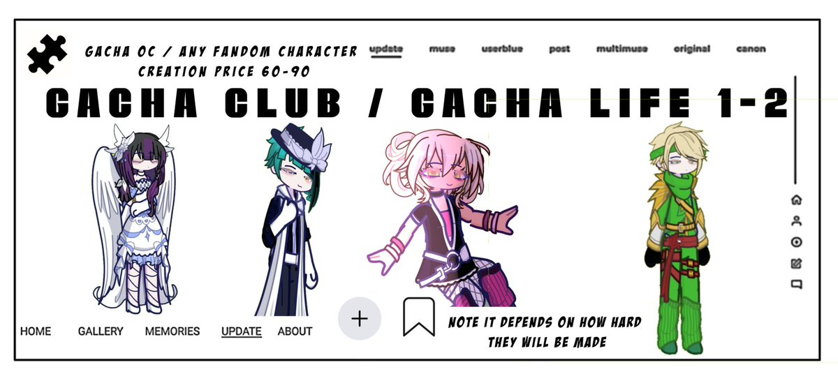 NotXi0's tweet image. Commission update 
#comisisonopen #layouts #gacha