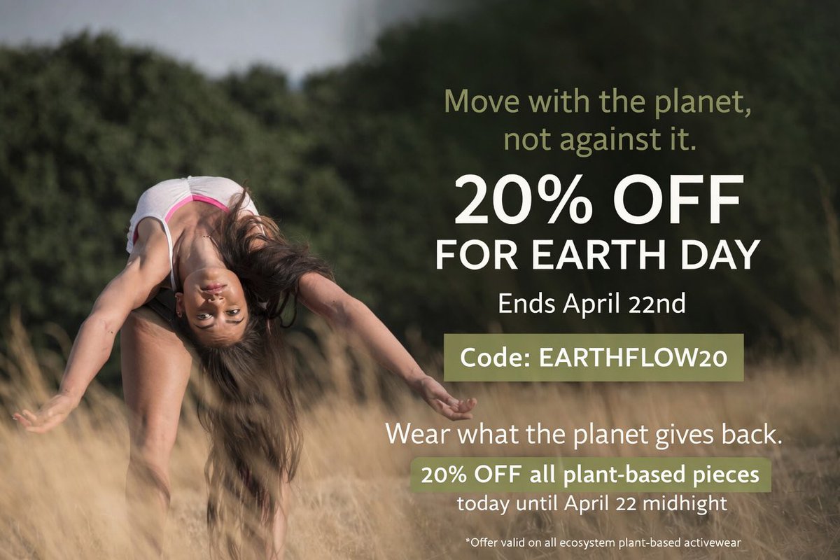 Move with the planet, not against it.
20% OFF everything for Earth Day 🌿

Code: EARTHFLOW20
Ends April 22

#EarthDay #SustainableFashion #Activewear #PlantBased #Yoga #EcoStyle