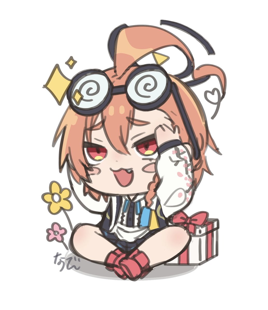 ネルにぐるぐるメガネをあげてみた