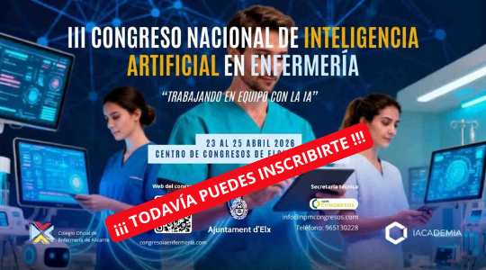 enferalicante's tweet photo. Si te decimos que todo el mundo habla del III Congreso Nacional de Inteligencia Artificial en Enfermería igual no es del todo verdad, pero está muy cerca de serlo. https://t.co/olevO4oMwk