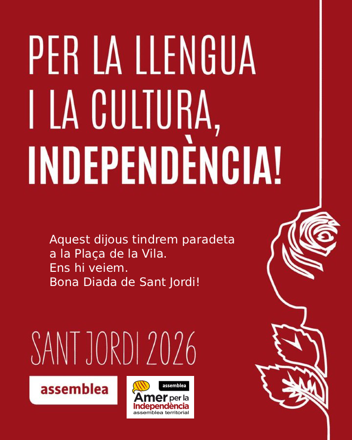 AMERxESTATPROPI's tweet photo. Aquest dijous ens veiem a la Plaça! https://t.co/4Ctcr8bAkU