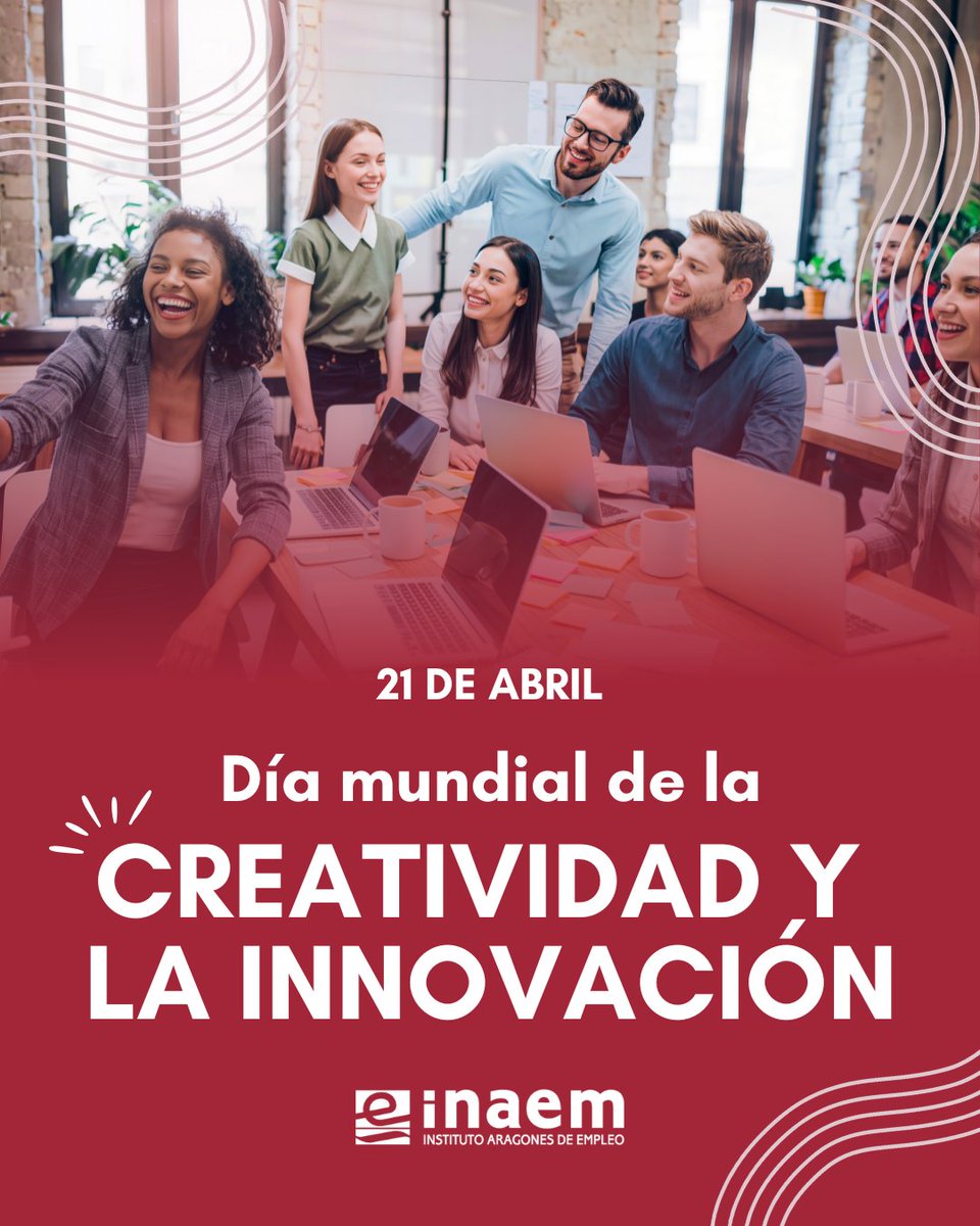 Inaempleo's tweet image. Hoy, 21 de abril, celebramos el Día Mundial de la Creatividad y la Innovación. 💡✨

En Aragón, la creatividad va más allá de las ideas. Es un motor que impulsa proyectos, abre nuevas oportunidades y favorece la generación de empleo. 🚀

#INAEM #Creatividad #Innovación #Aragón