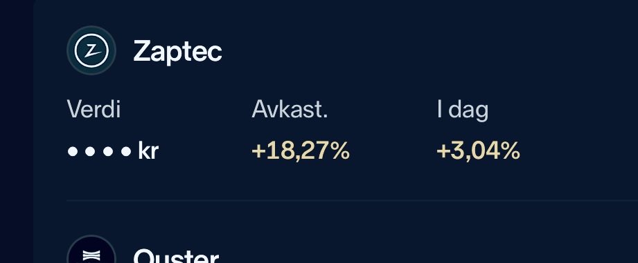 ShipandOil's tweet photo. My first AI-trade 25.02.2026. Maybe just give a shit and let AI take the trading? Zaptec is as of today 5,4% of my portifolio. $ZAP #AI #StockTrading 

🟢 +18,27% https://t.co/gWahJ3X9tc