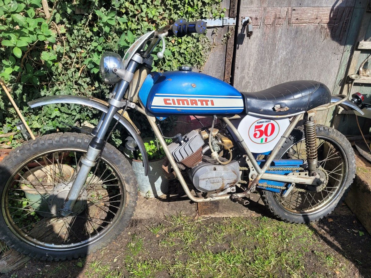 BarnfindMCycles's tweet image. Check out this rare 1973 Cimatti 50cc trials restoration project! Ebay ad here ow.ly/9WSo50YMYK1 #Cimatti #MotorcycleRestoration #1970sMotorcycles #ClassicBikes #VintageMotorcycles #TrialsBike barnfindmotorcycle.com