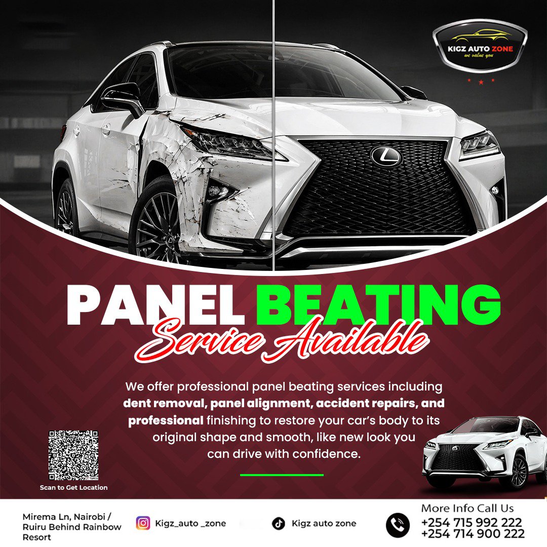 KigzAutoZone254's tweet image. 🚗 Dents or accident damage?

We restore panels, align properly, and refinish clean.
🔗 Follow @KigzAutoZone254 for real work &amp;amp; clean results
📍 Mirema Lane &amp;amp; Ruiru (Behind Rainbow Resort)
📞 0714 900 222
📌 Link in bio

#PanelBeating #NairobiGarage #CarRepair