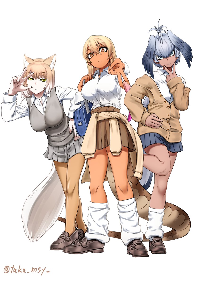 「けもフレギャルず描きました #けものフレンズ #けもフレ」|かながわ＠ホームのイラスト