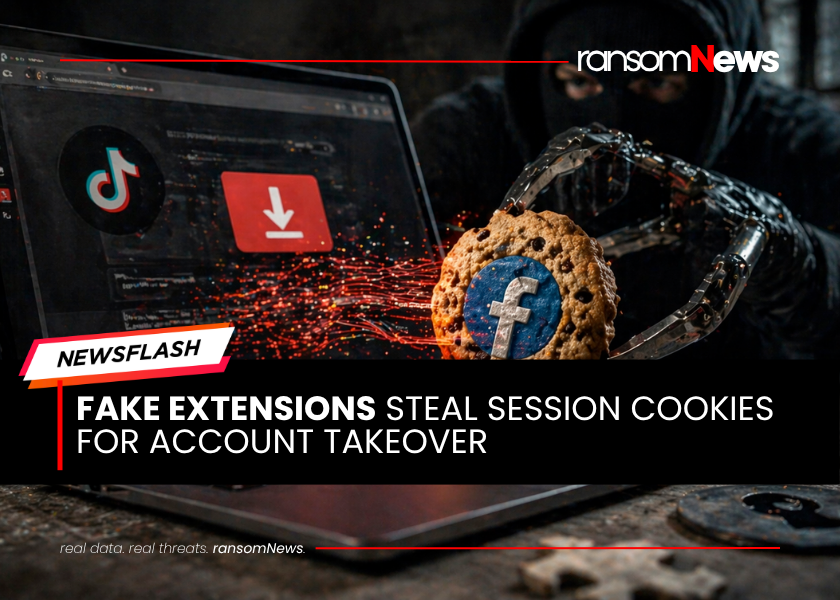 ransomnews's tweet image. ⚠️ Extensions hijack sessions instead of just stealing data

At least 12 fake #TikTok downloader extensions inject scripts to capture Facebook session cookies, enabling full account takeover without credentials across Chrome and Edge installs.

#ransomNews #BrowserSecurity