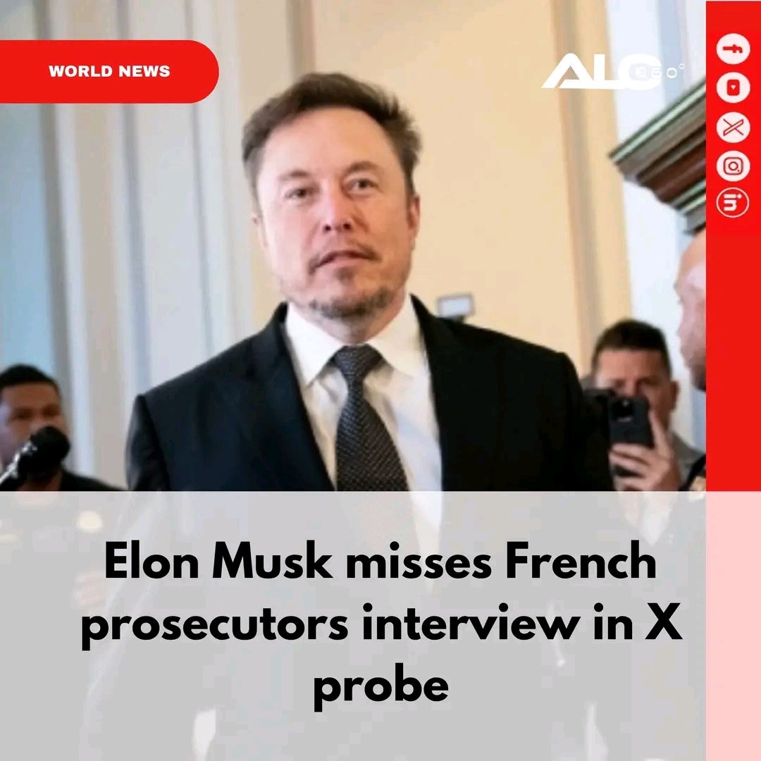 Alo360Tv's tweet image. HEADLINES: France probes Elon Musk’s X...

French prosecutors open investigation into X over alleged algorithm and data concerns. What’s going on?

More Details: alo360.net/elon-musk-fren…

#TechNews #BreakingNews