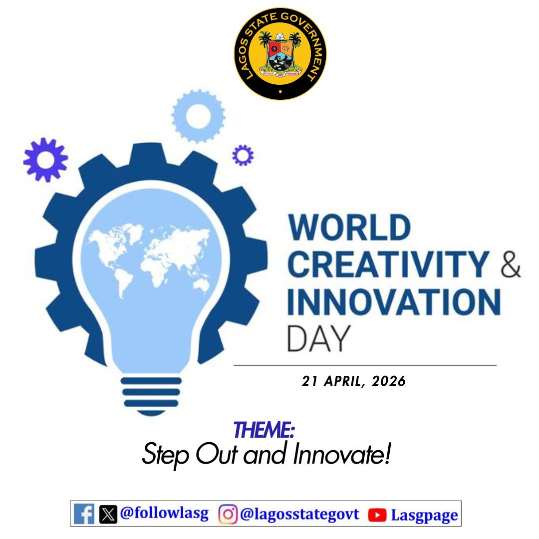followlasg's tweet photo. Every great idea starts as a whisper — a spark in the mind of someone who dares to think differently. 

Today, we celebrate the thinkers, the builders, the dreamers who turn imagination into impact. Creativity is not a gift for a few; it’s a tool for everyone. 

Use it. Shape the future.

@jidesanwoolu
@drobafemihamzat
@gbenga_omo
@gboyegaakosile
@LanreBajulaiye
@BarrBimbola
@Mr_JAGs @Riddwane
.
.
#WorldCreativityAndInnovationDay #CreativityForAll #InnovationMatters
#AGreaterLagosRising
#LASG