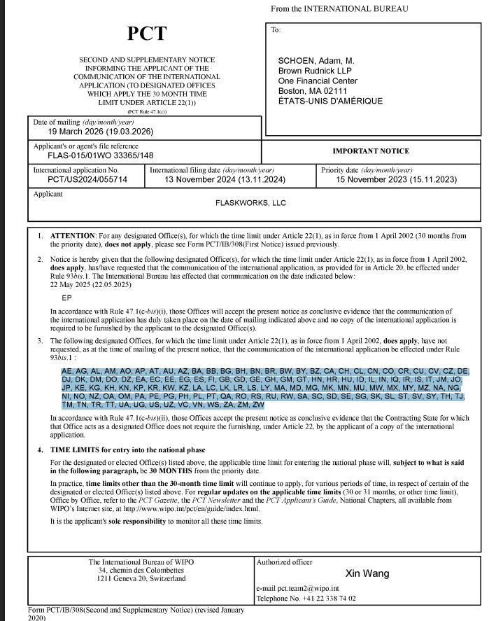 peter_brit's tweet image. #dcvax $nwbo #gbm 

21.04.2026 International Application Status Report:

WO2025106534 - PROCESSING INSTRUMENT FOR CELLULAR THERAPY MANUFACTURING: - Flaskworks

Below is the table of the country and regional organization identifiers you provided, based on the WIPO Standard ST.3