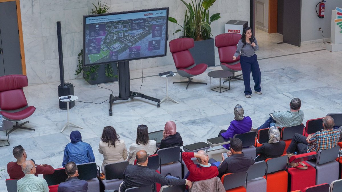 UM6P_IE_Lab's tweet photo. As part of the TAGDev2.0 program, the I&amp;E Lab organized a training session for professors from IAV, ENFI, and INRA to strengthen their capacities in innovation and entrepreneurship. https://t.co/ETFEP8FUBB