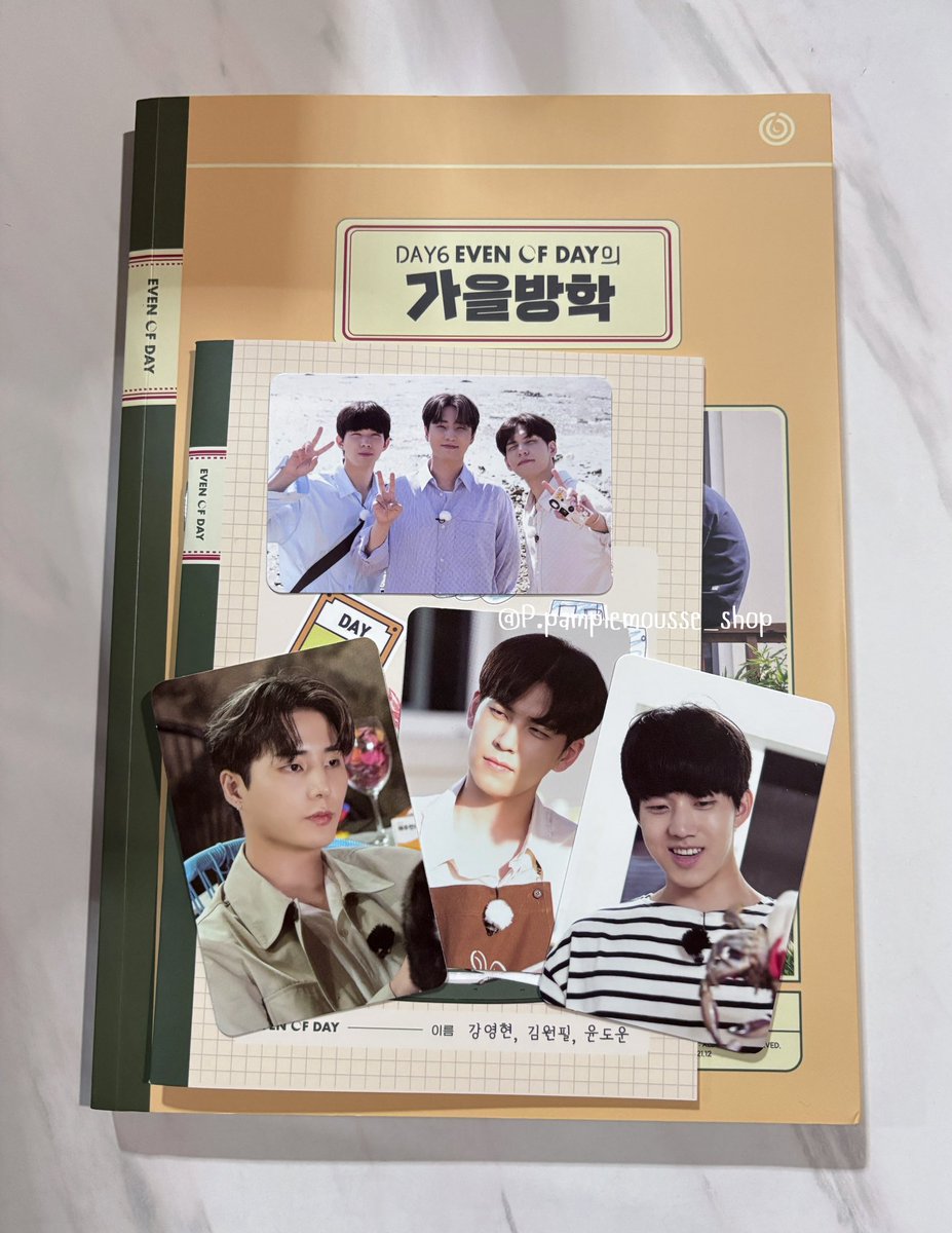 P_pamplemousse_'s tweet photo. 🍁Photo book EOD⭐️ได้ของครบ⭐️+โปสเตอร์วอนพิล&amp;รวม(2) 900฿ รวมส่งEMS #ตลาดนัดDay6 #ตลาดนัดMyday #ตลาดนัดมายเดย์ https://t.co/Z0FOYUSpEW