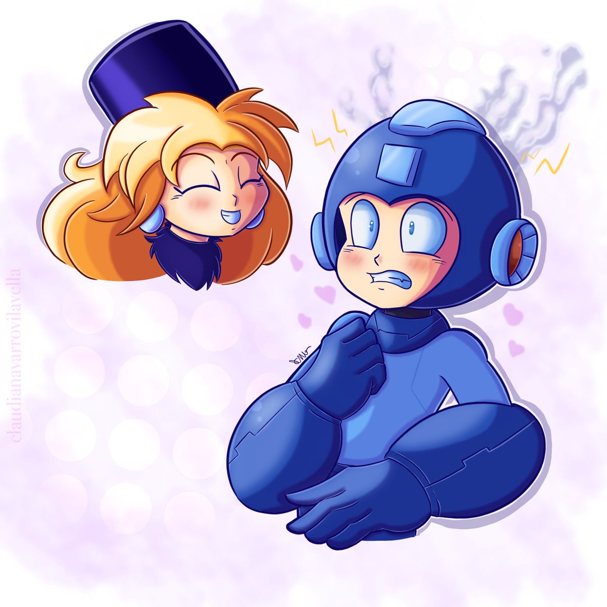 Rockalinka_'s tweet image. “You stole my metal heart“ 💙 (Repost)  #megaman #kalinkacossack #fanart #videogames
