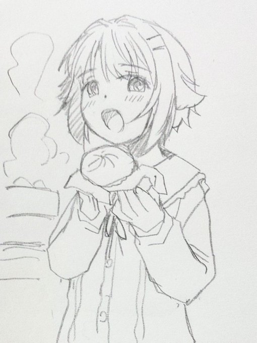 夕方らくがき幸子
夕ごはんまでまだ時間あるので肉まんで小腹を満たしてしのぎま 