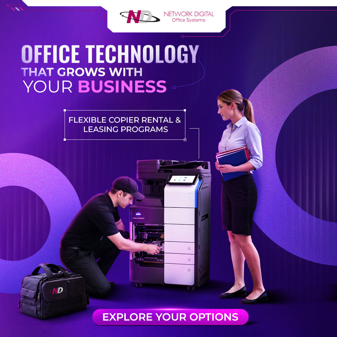 NetworkDig's tweet image. Tech needs change. Your equipment should too.

Network Digital offers flexible copier &amp;amp; printer leasing with scalable plans and predictable costs.

Learn more: networkdig.com
📞 (973) 882-3000

#CopierLeasing #OfficeTech #BusinessSolutions