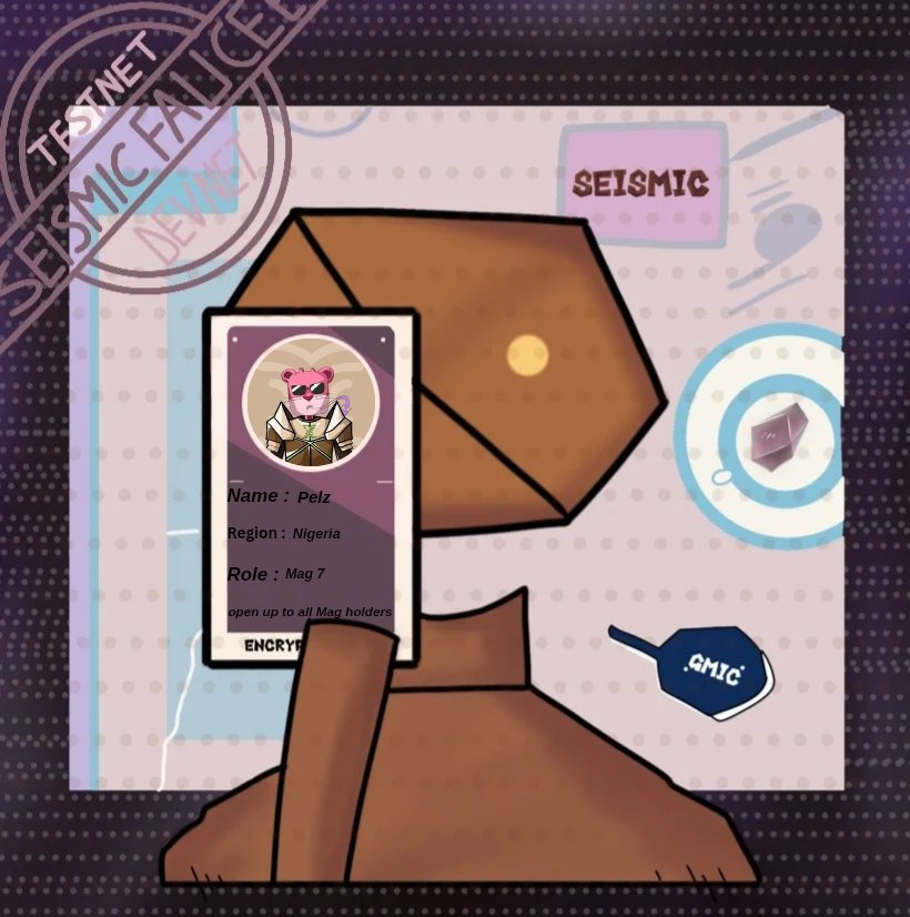 Cynthiawebs's tweet photo. GMIC
Vol. 5 🪪
The @SeismicSys Testnet ID Cards are becoming a real badge in the community

Appreciate everyone showing love and repping it proudly

More than a design it’s identity

If you’d like to be part of this kindly send your PFP via DM 📩
@NoxxW3 @heathcliff_eth @xealistt https://t.co/aTR9fU526j