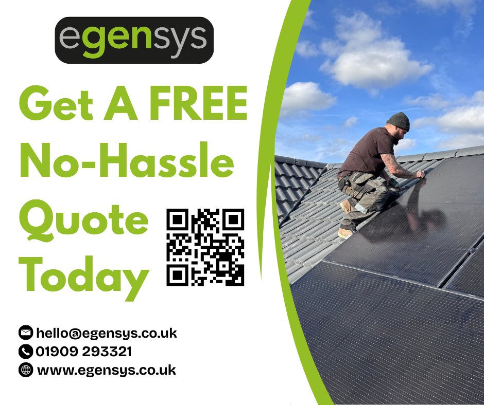 egensys's tweet image. We offer free personalised quotes for solar PV (with the option to add battery storage) and heat pump installations
Scan the QR code or click the link  -egensys.co.uk

#SolarBattery #ASHP #AirSourceHeatPump #SolarPower #EnergyIndependence #BatteryStorage #Sustainability