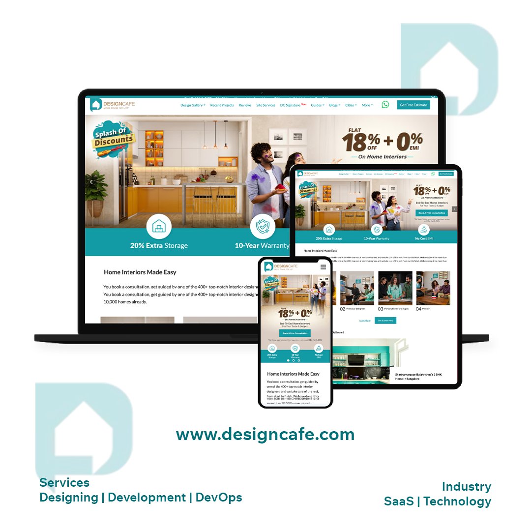 wpoets's tweet image. We built an end-to-end management portal for @DC_DesignCafe, simplifying onboarding, estimates &amp;amp; client management for architects and designers. 
Delivered: Design | Development | DevOps
🔗 Visit the website: designcafe.com

#Designcafe #SaaS #InteriorDesign #WPoets