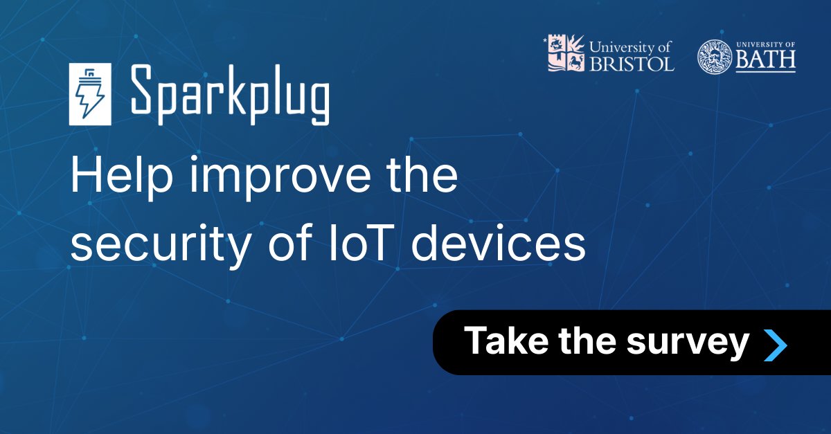 SparkplugWG's tweet photo. Researchers from the @BristolUni Cyber Security Group and the @UniofBath are conducting a study on how developers secure device firmware and integrate secure boot into their development workflows.

Participate in the survey:
https://t.co/yjzsXLrCyz https://t.co/OBMH11CcAq
