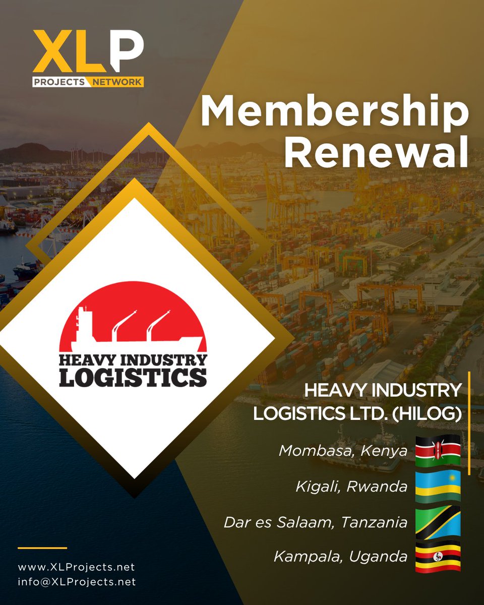 We are pleased to announce that Heavy Industry Logistics Ltd. in Kenya, Rwanda, Tanzania and Uganda has renewed their membership to XLProjects!

#XLProjects #AINetworks #LogisticsNetwork #freightnetworks #heavylift #HeavyIndustryLogisticsLtd