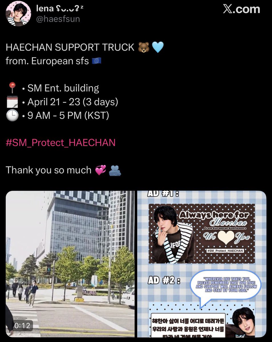 Thank you so much for the support to Haechan, sunflowers🥺🥹🫶🏻
I’m so touched He’s really loved by many
He’s so kind hearted, playful, and deserves to get much love in this world
Let’s get along for long time and let’s we hold his hand so he never fall🌻❤️🐻