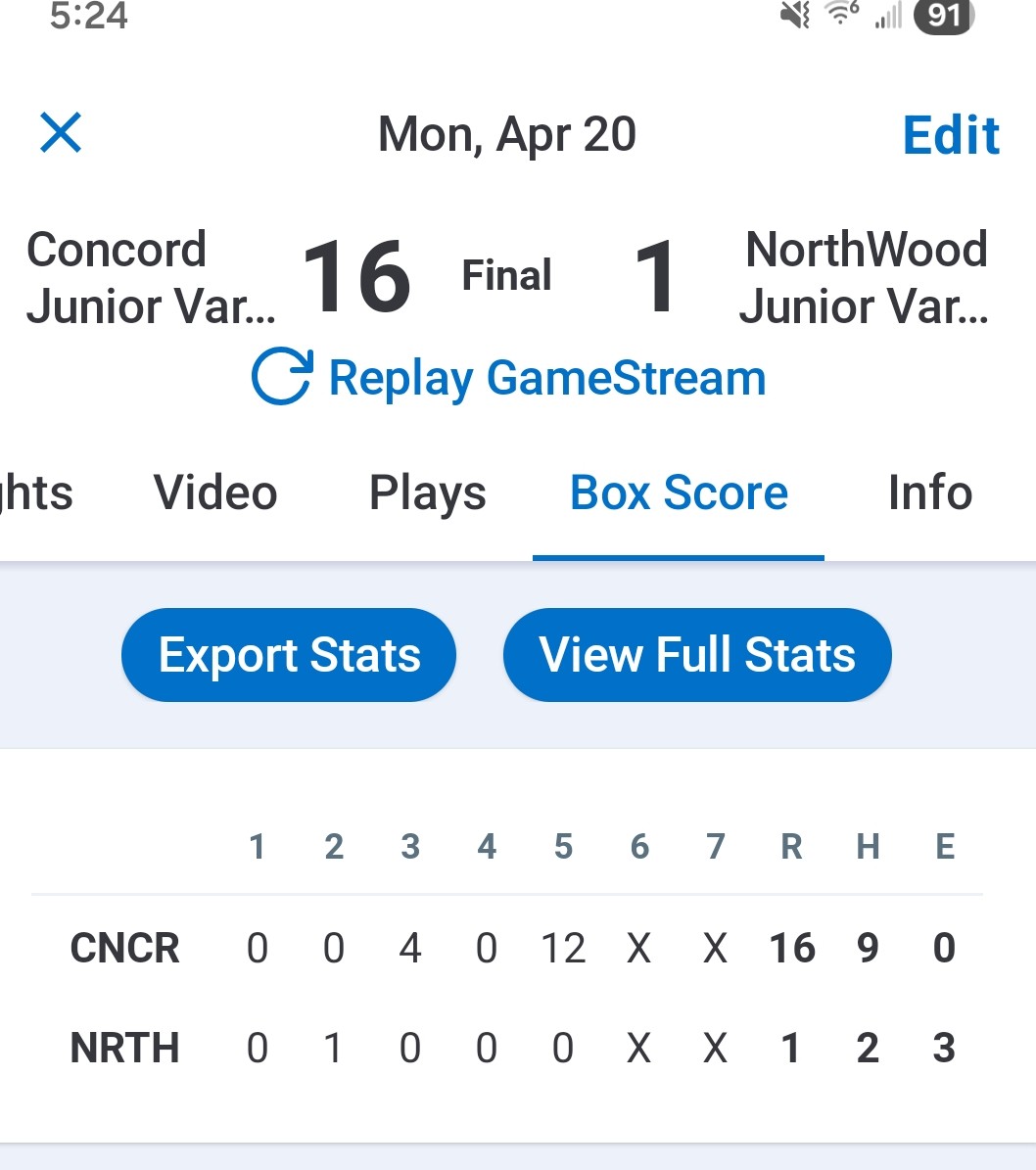 Concord Minutemen Baseball tweet media