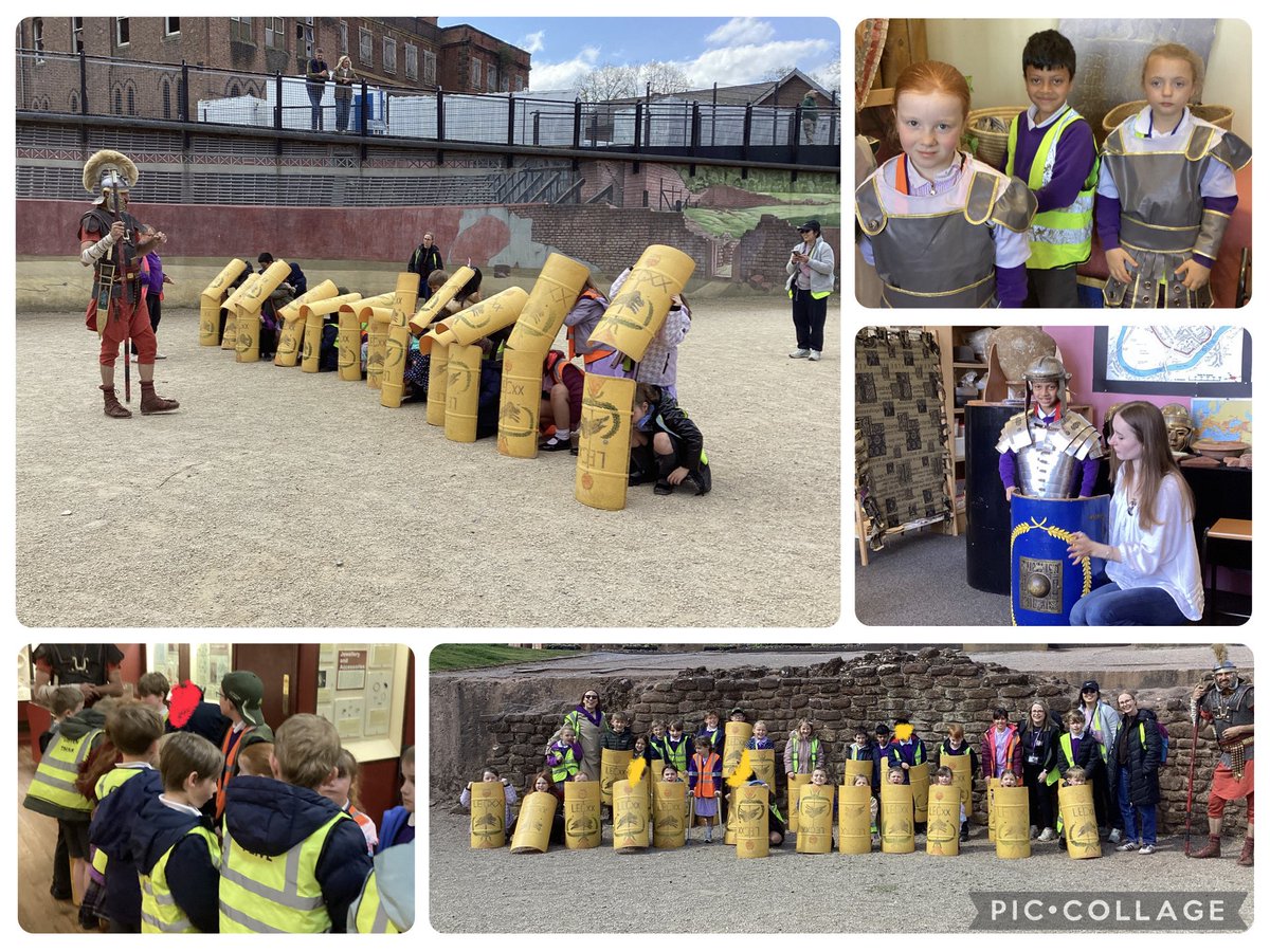poultonlancelyn's tweet photo. Year 3 had an amazing trip to Chester, stepping back in time to learn about the Romans! They explored @cwacmuseums and enjoyed a Roman soldier tour, marching all the way to the amphitheatre. A day full of history, discovery and fun! @OakTreesMAT #PLcollaboration #PLInspiration https://t.co/tCXEP1nM7Z