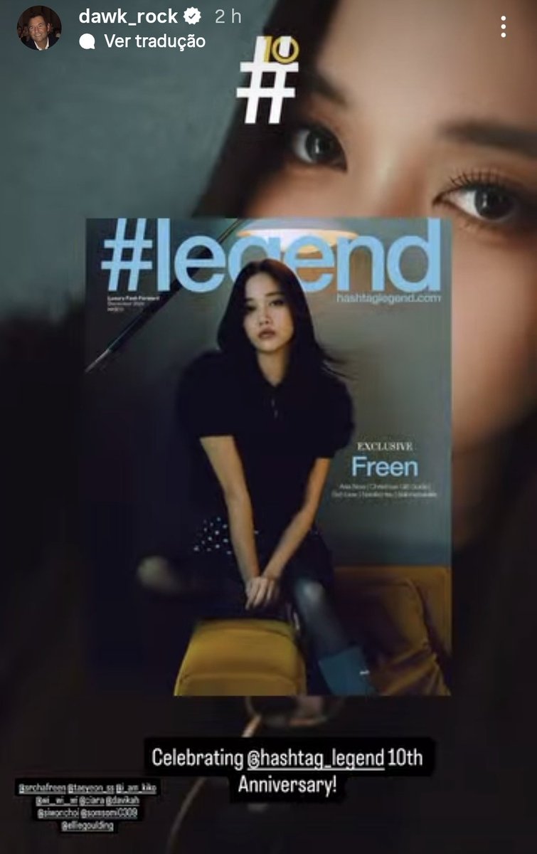 freenBRofc's tweet image. Freen no story do IG do CEO da Hashtag Legend ✨️🌷

​"Celebrando o 10º Aniversário da hashtag_legend!"

IG: dawk_rock
#srchafreen #FreenSarocha
#Legend #Legend_TH
