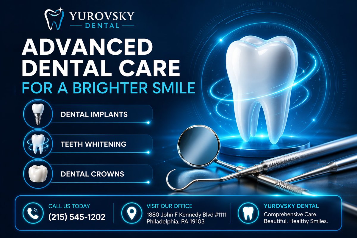 yurovskydental's tweet image. 🦷 Whether you need routine care or advanced treatment, Yurovsky Dental is here for you. Visit our Philadelphia office and let us help you smile with confidence! 😄
#philadelphia #dentist #dental 
google.com/maps/place/Dr.…