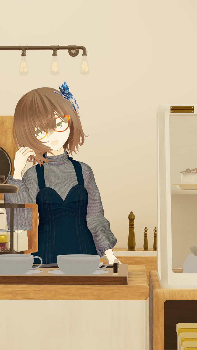 axbkic_sub's tweet image. 「男の子ってさぁ、急に仏頂面して話してくれなくならない？　あれって何考えてるの～」
「もっと成長したら優しくなる？本当～？」
的な
(Cafe Komore-bi)
#vrchat