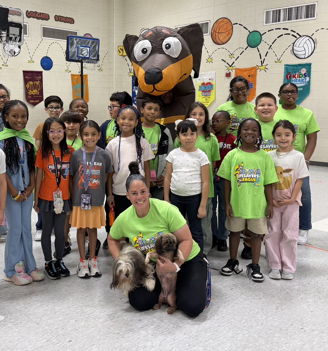LopezNimsay's tweet image. Another successful year doing our part. @Carter_AISD students had a puppy party celebrating their contributions and support to @American_Heart @KidsHeartChall We had a blast! Woof! Woof! @AldineHPE #lifesaver #HealthyLiving #kidsheartchallenge2026